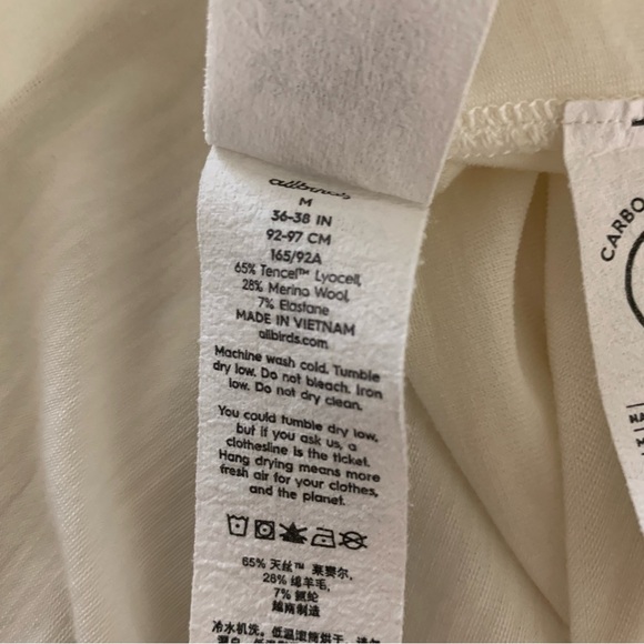 Allbirds Ivory Racerback Tank Top Lightweight Breathable Athletic Medium - Picture 5 of 5